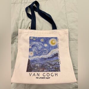 Van Gogh Starry Night Canvas Tote Bag